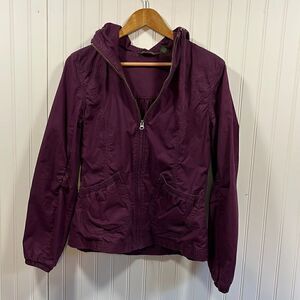 Eddie Bauer zip up plum jacket